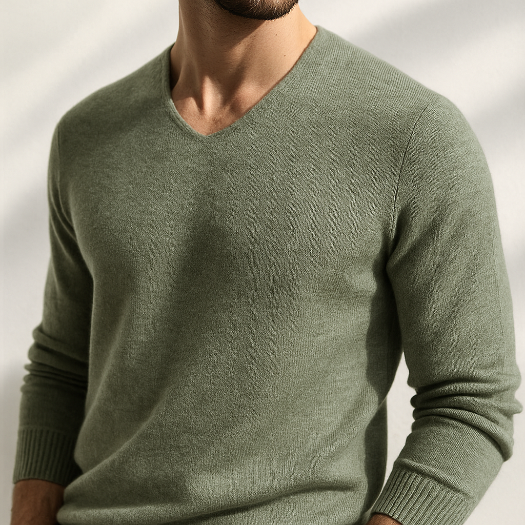 NEOX I Elegante maglione di cashmere con scollo a V