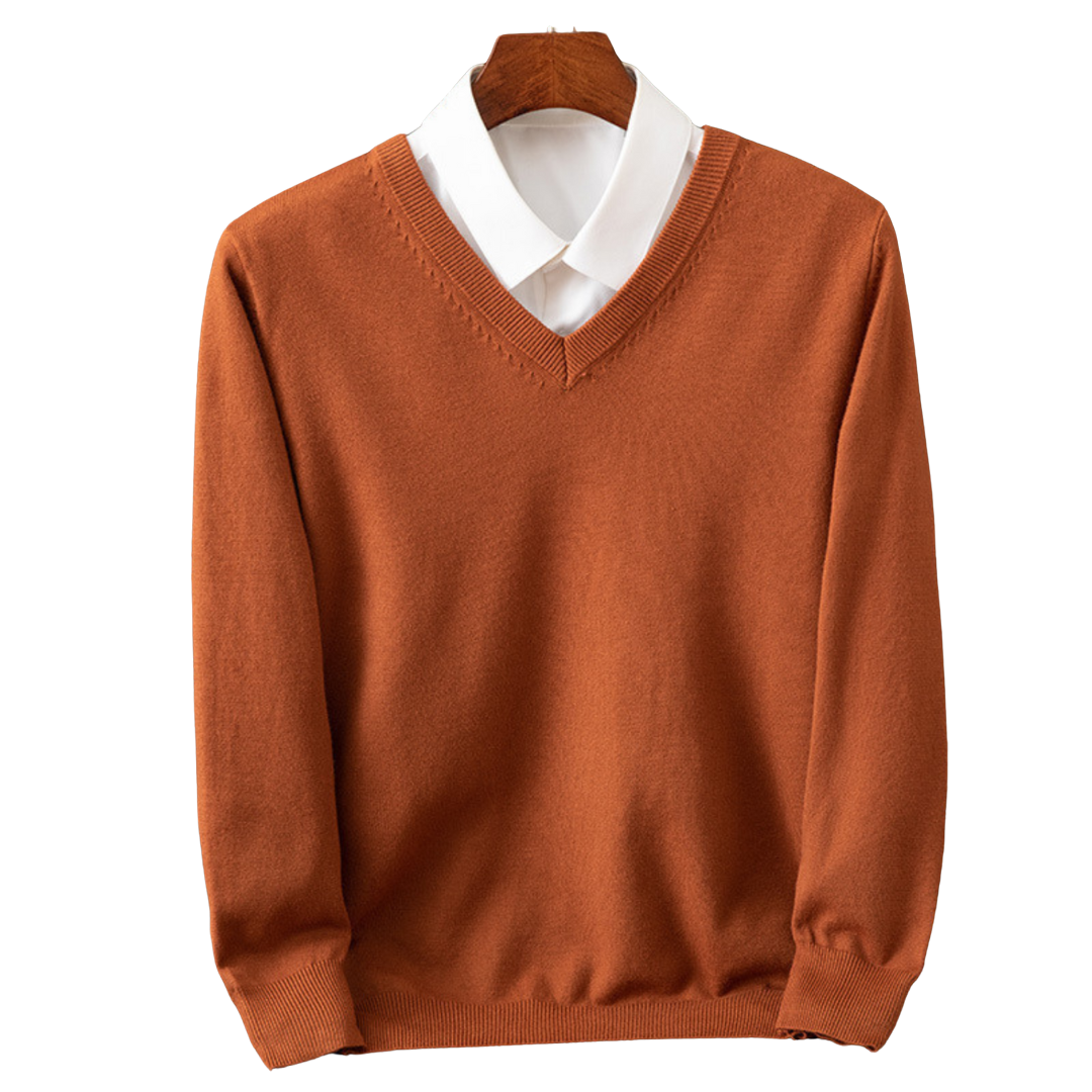 CODA I Elegante maglione in cashmere con scollo a V