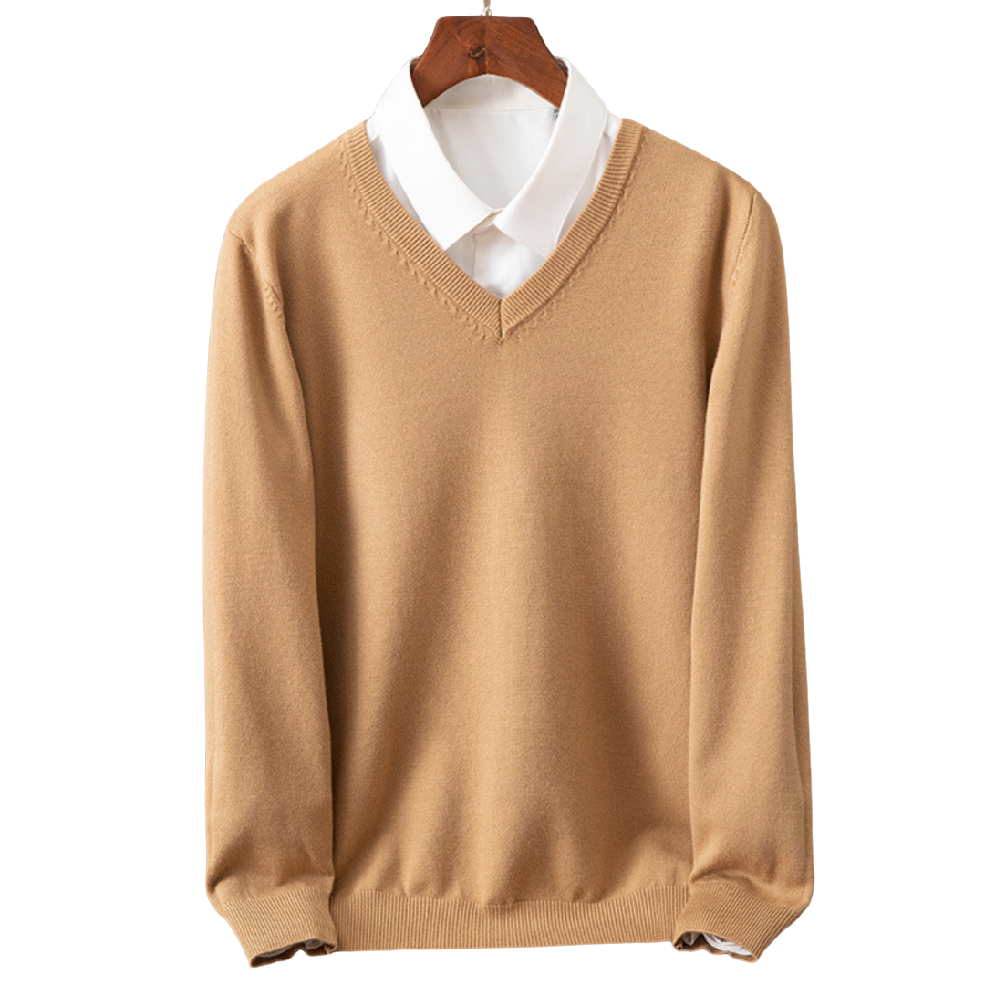CODA I Elegante maglione in cashmere con scollo a V