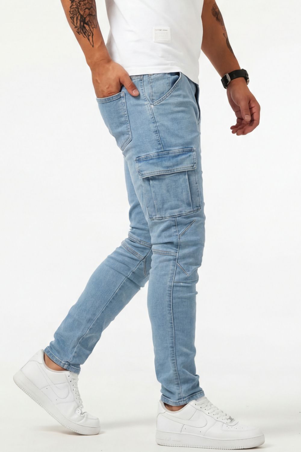 JEANS CARGO ELASTICIZZATI