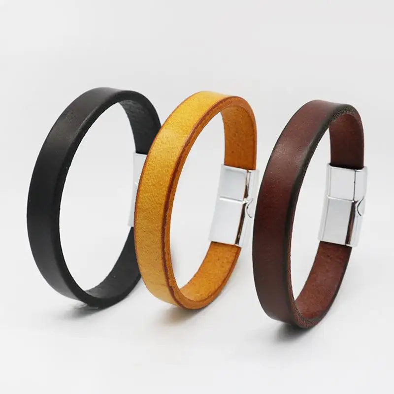 Men's leather bracelet