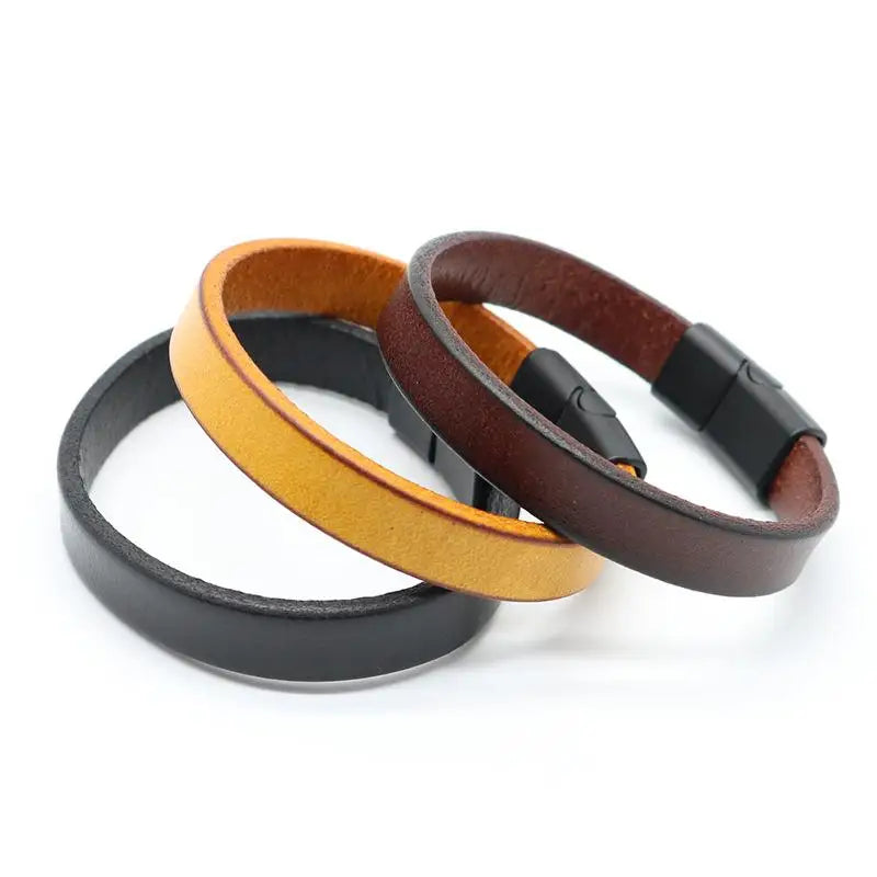 Men's leather bracelet