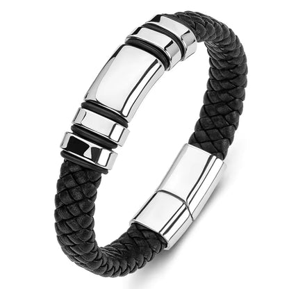 Classic multi-layered leather bracelet