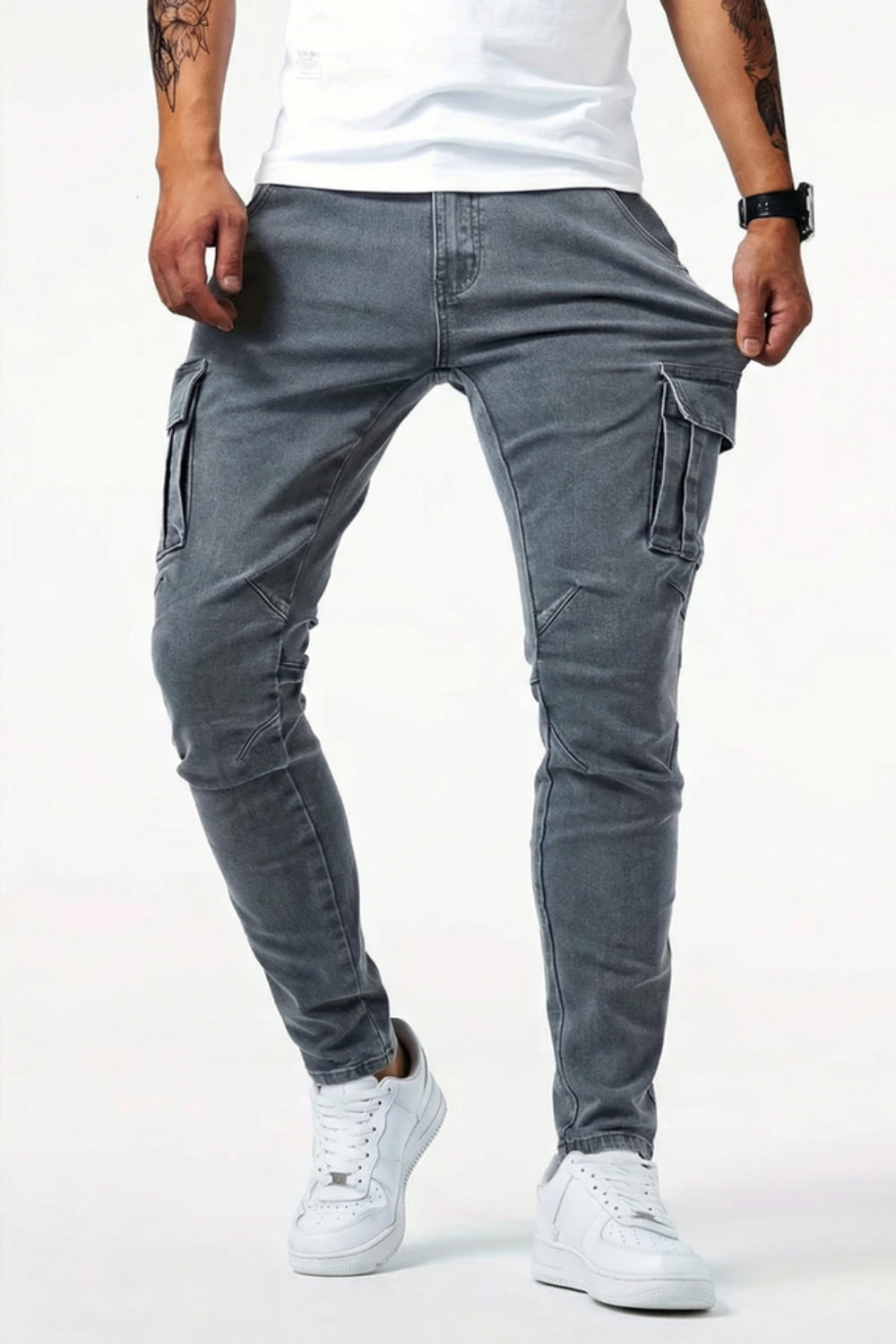 JEANS CARGO ELASTICIZZATI