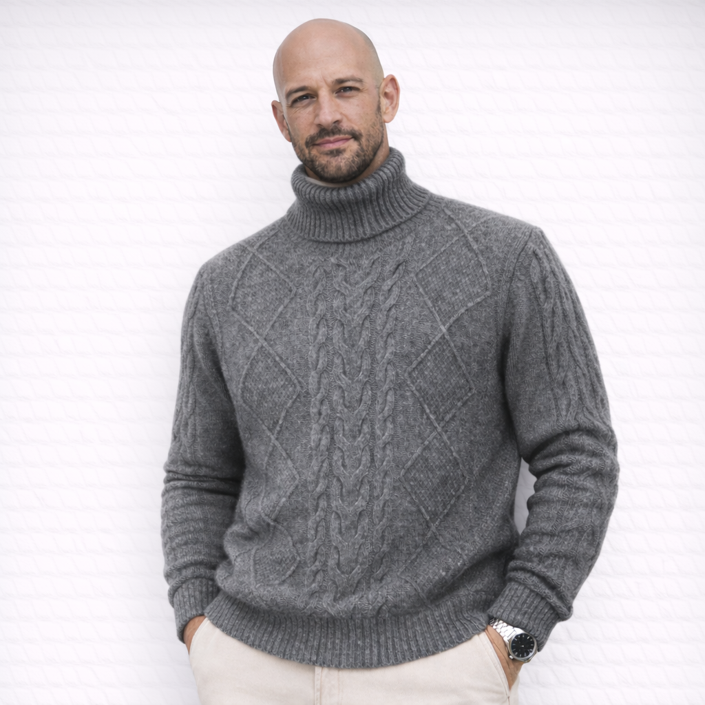 LOMA I Elegante maglione di cashmere stampato