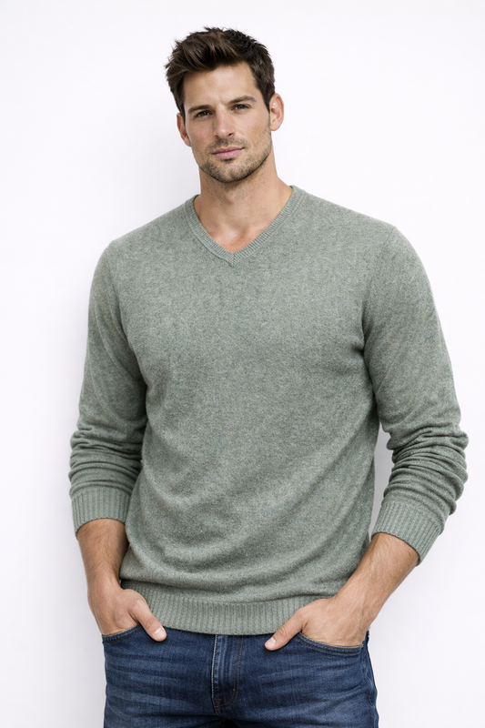 NEOX I Elegante maglione di cashmere con scollo a V