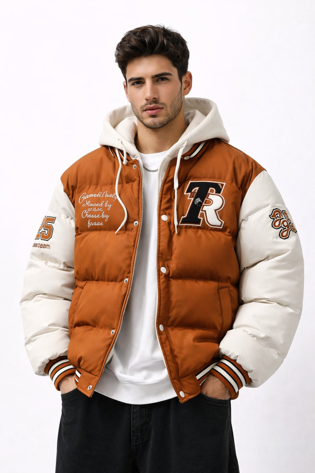 TROM I Elegante chaqueta acolchada con capucha